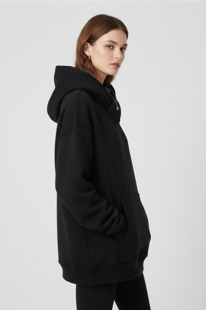 Mujer Hoodie con cuello alto y Wide Hood