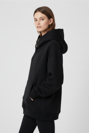 Mujer Hoodie con cuello alto y Wide Hood