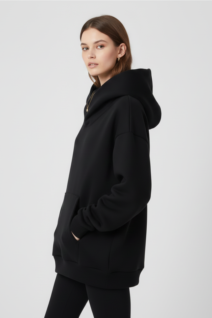 Mujer Hoodie con cuello alto y Wide Hood