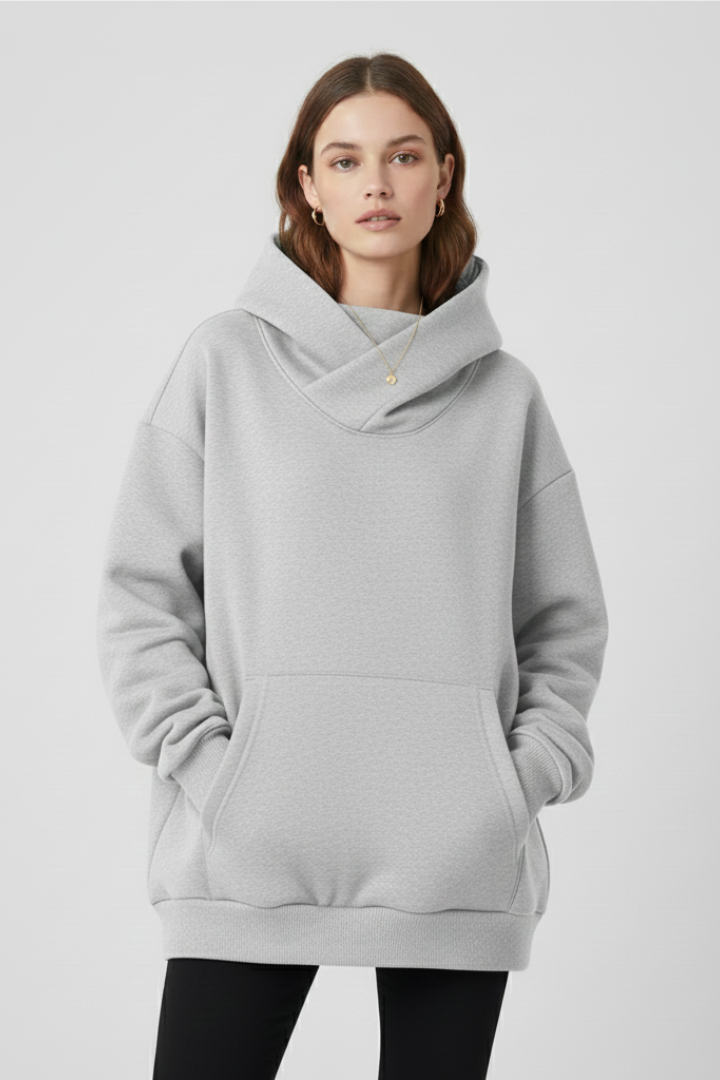 Mujer Hoodie con cuello alto y Wide Hood