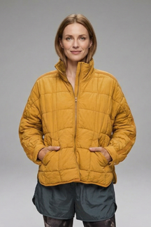 Mujer Chaqueta con Zip y Acolchado Surface