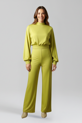 Mujer Jumpsuit con Half cuello y Manga Largas