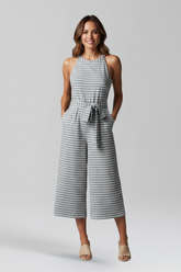 Mujer Jumpsuit con Halter Neckline y cintura Cinturón