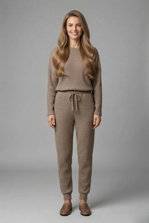 Mujer Jumpsuit con de Cuello Redondoline y Elastic cintura