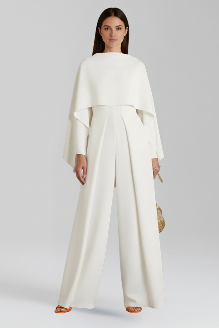 Mujer Jumpsuit con de Cuello Redondoline y Pierna Anchas