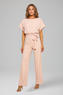 Mujer Jumpsuit con de Cuello Redondoline y Pierna Anchas