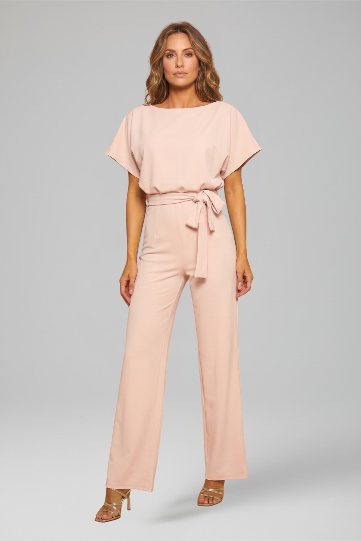 Mujer Jumpsuit con de Cuello Redondoline y Pierna Anchas