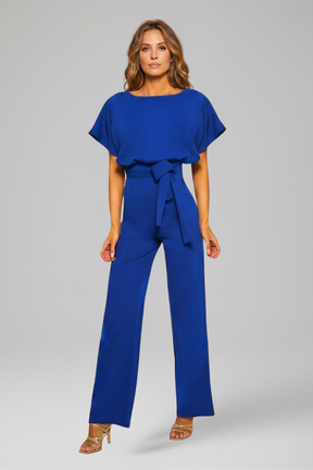 Mujer Jumpsuit con de Cuello Redondoline y Pierna Anchas