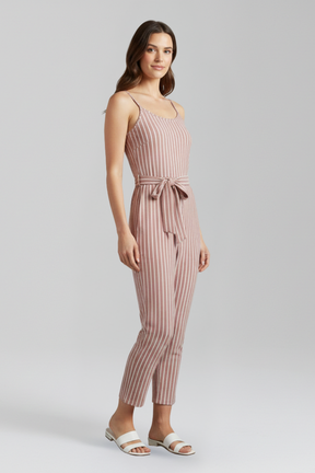 Mujer Jumpsuit con asas de hombro y Tied cintura