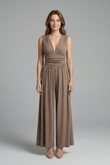 Mujer Jumpsuit con Sin Mangas diseño y Pierna Ancha