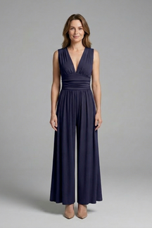 Mujer Jumpsuit con Sin Mangas diseño y Pierna Ancha