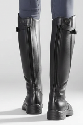 Mujer Knee-High Botas con Pull-On diseño y Rubber Sole