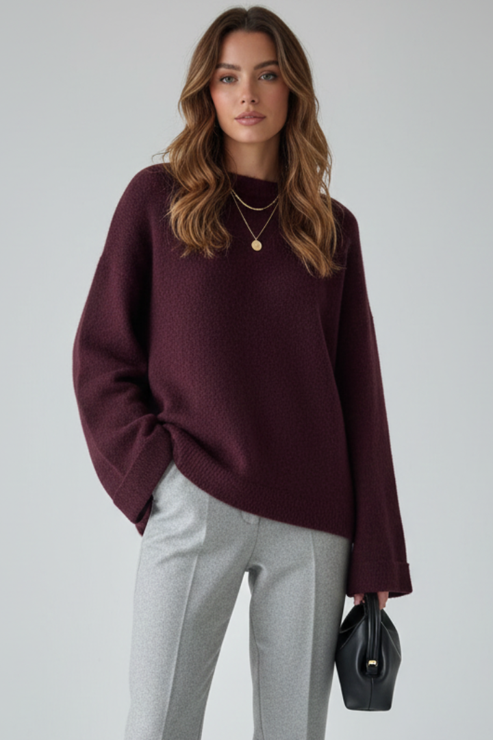 Mujer de Punto Pullover con de Cuello Redondoline