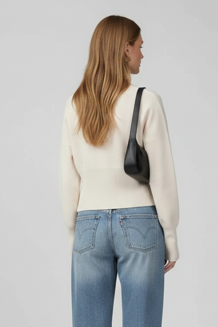 Mujer de Puntoted Cárdigan con de Cuello Redondoline y botón-Front diseño