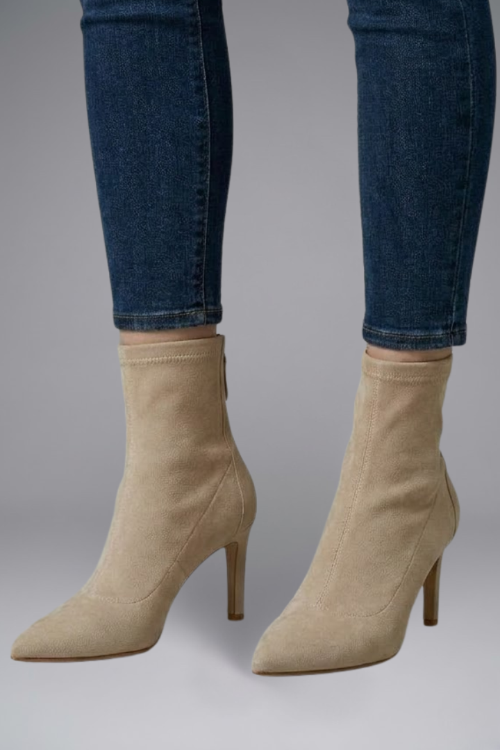 Mujer de Efecto Piel Botines con cierre de cremallera for Fall
