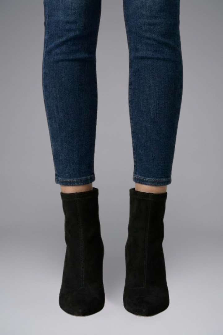 Mujer de Efecto Piel Botines con cierre de cremallera for Fall