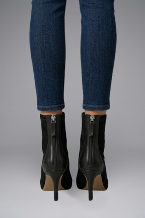 Mujer de Efecto Piel Botines con cierre de cremallera for Fall