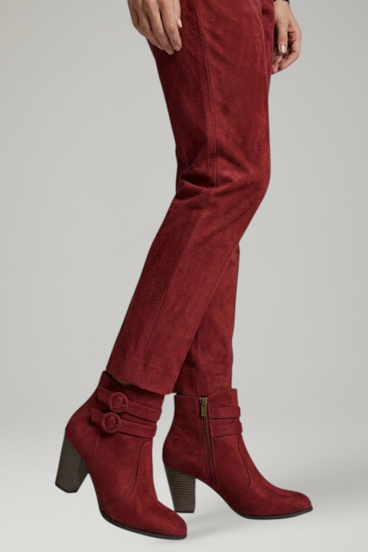 Mujer de Efecto Piel Cowboy Botas con Buckle Detail y Sturdy Heel