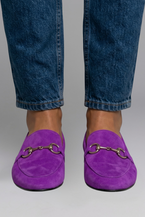 Mujer de Efecto Piel Mocasines con Metal Bit for All-Season Wear