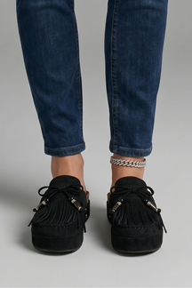 Mujer de Efecto Piel Sandalias con Round Toe y Sin Cordones