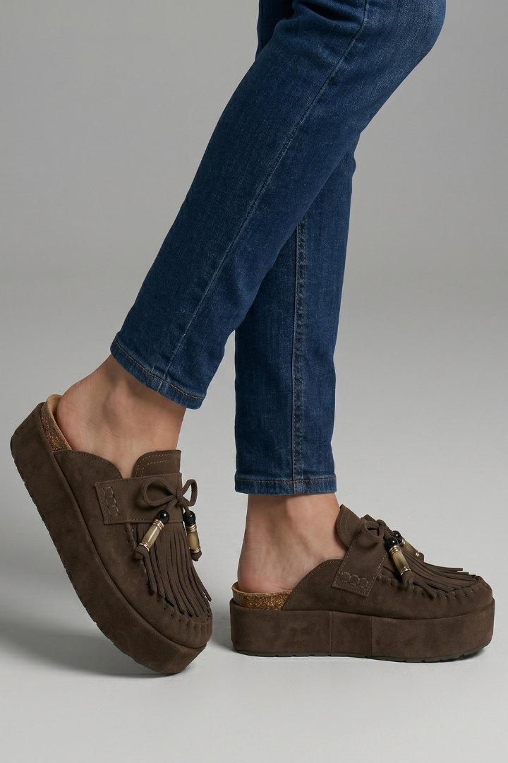 Mujer de Efecto Piel Sandalias con Round Toe y Sin Cordones