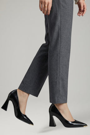 Mujer de Efecto Piel Zapatos con Pointed Toe y Slip On
