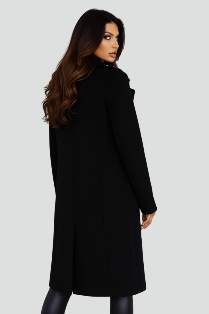 Mujer Long Abrigo con Double botones y