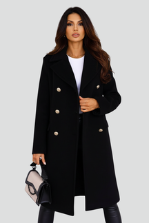 Mujer Long Abrigo con Double botones y