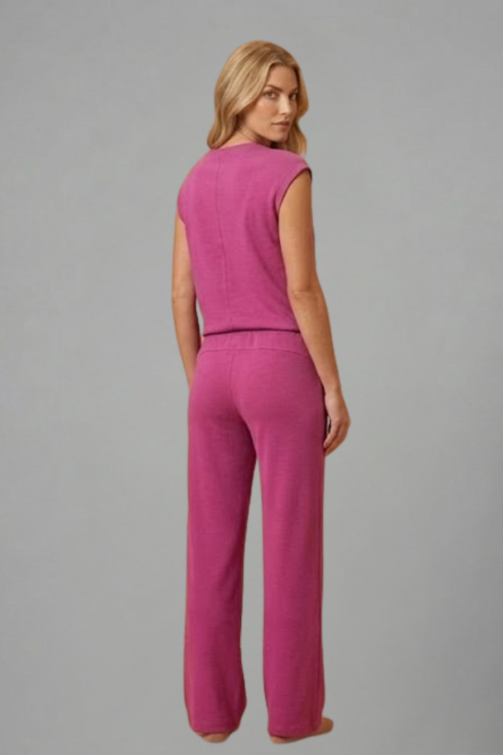 Mujer Loungewear conjunto con Elastic cinturilla y Manga Cortas