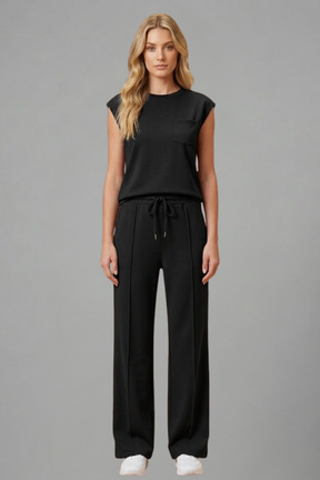 Mujer Loungewear conjunto con Elastic cinturilla y Manga Cortas