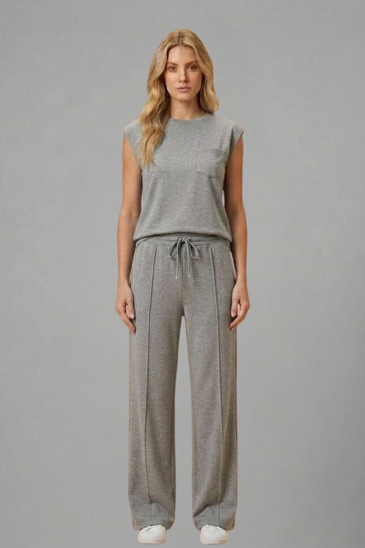 Mujer Loungewear conjunto con Elastic cinturilla y Manga Cortas