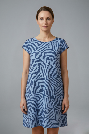 Mujer Vestido Midi con A-Line corte y Flared mangas