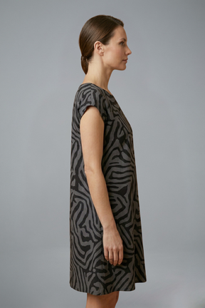 Mujer Vestido Midi con A-Line corte y Flared mangas