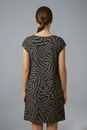 Mujer Vestido Midi con A-Line corte y Flared mangas