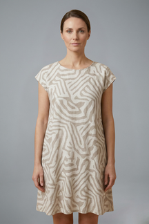 Mujer Vestido Midi con A-Line corte y Flared mangas