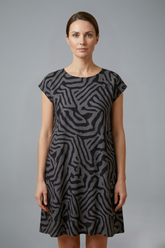 Mujer Vestido Midi con A-Line corte y Flared mangas