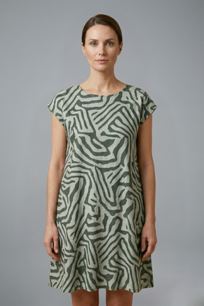 Mujer Vestido Midi con A-Line corte y Flared mangas