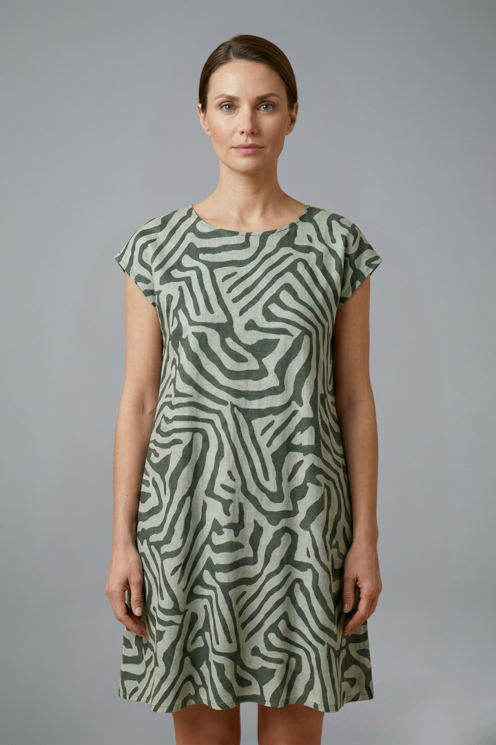 Mujer Vestido Midi con A-Line corte y Flared mangas
