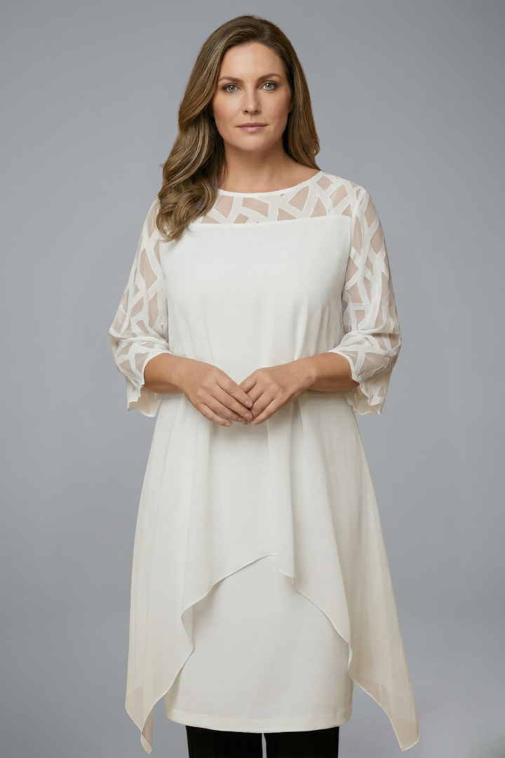 Mujer Vestido Midi con Adjustable corte y Manga Cortas