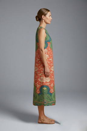 Mujer Vestido Midi con Sin Mangas diseño y estampado floral