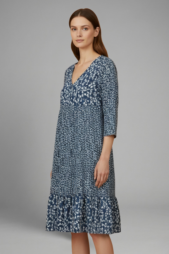 Mujer Vestido Midi con Structured corte y Liso Surface