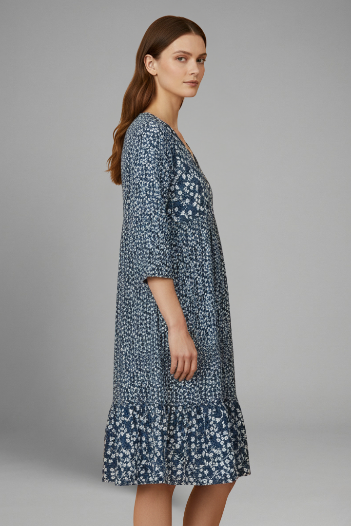 Mujer Vestido Midi con Structured corte y Liso Surface