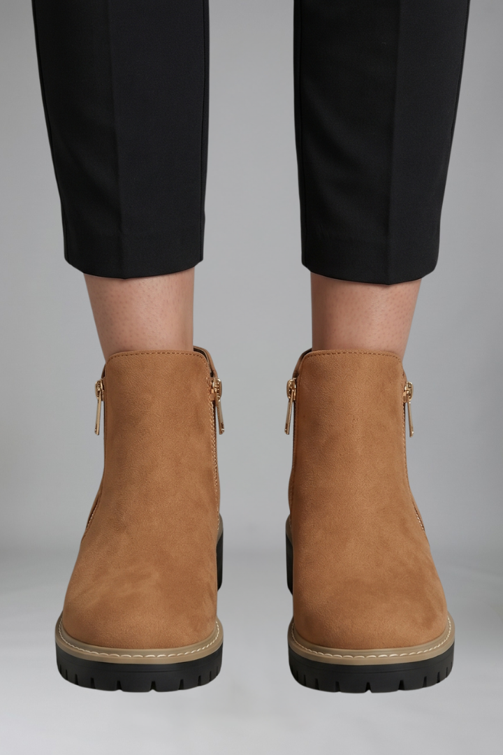 Mujer Orthopaedic Botines con Side cierre de cremallera for Fall