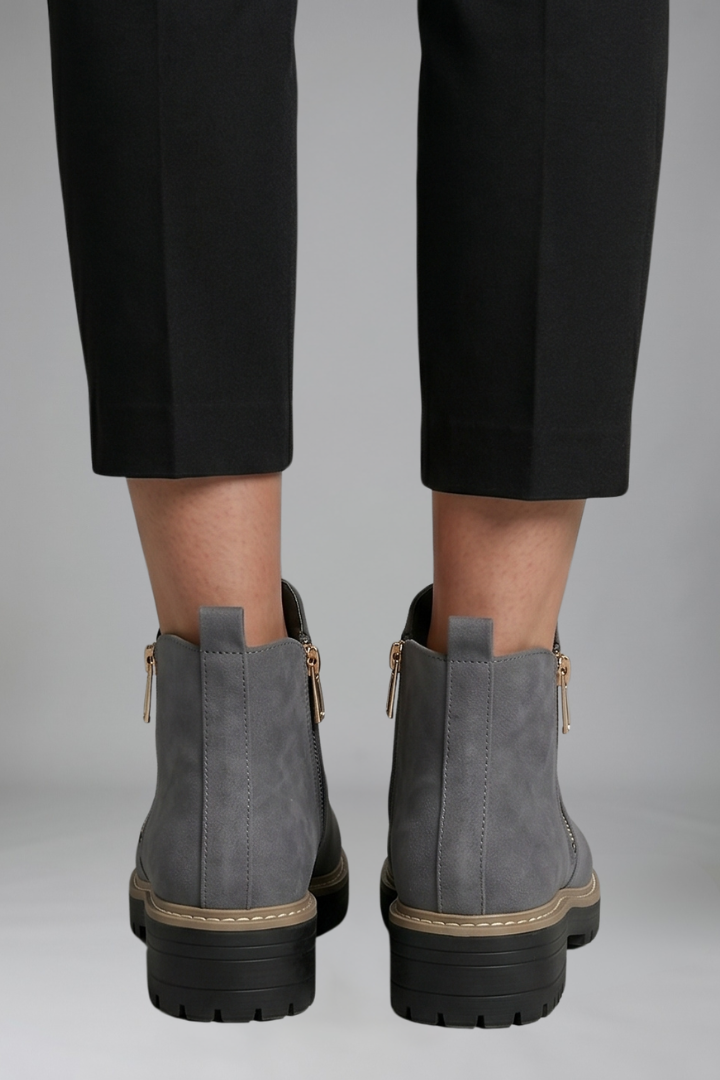 Mujer Orthopaedic Botines con Side cierre de cremallera for Fall