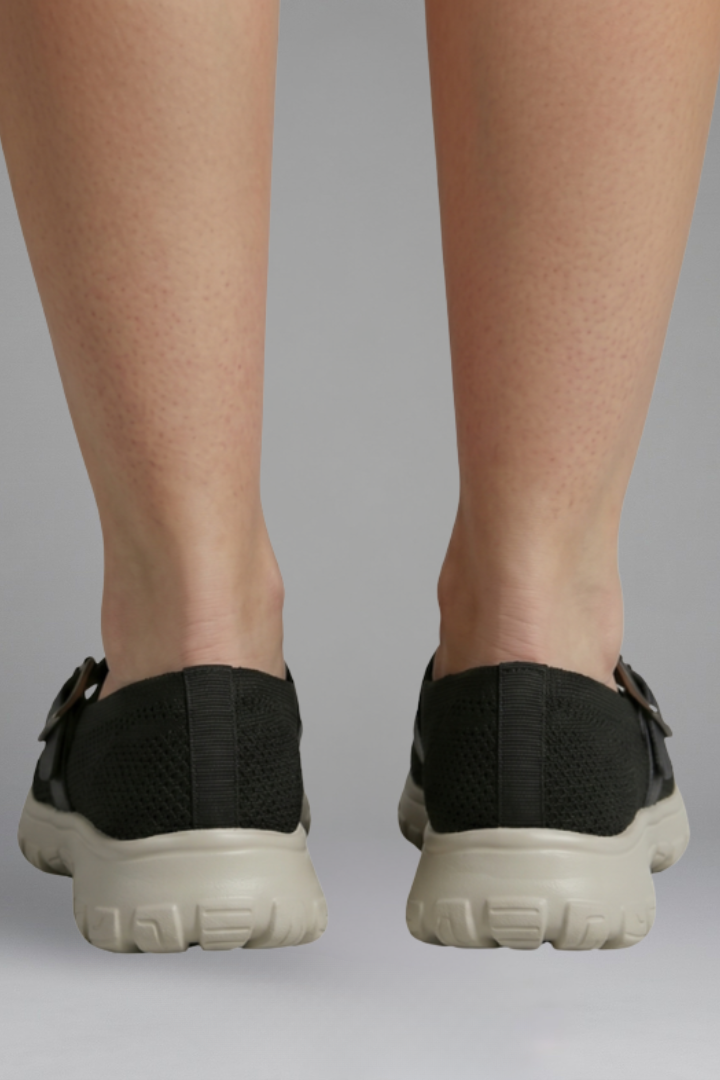 Mujer Orthopaedic Mocasines con Adjustable Buckle Strap for Everyday Wear