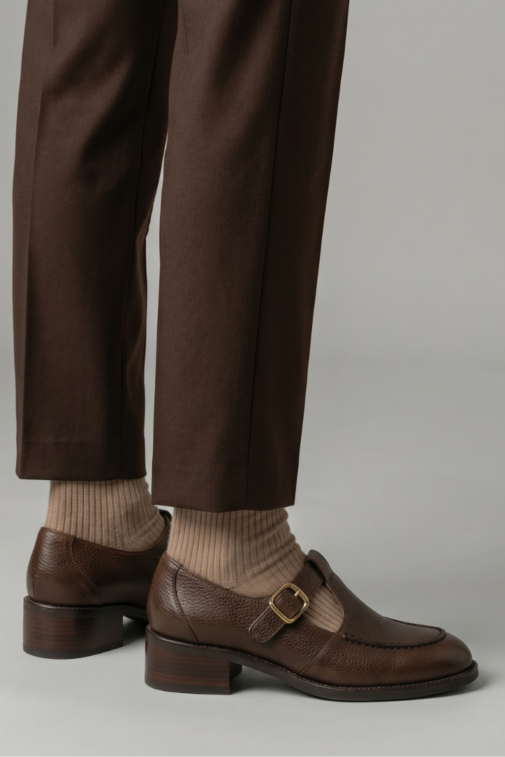 Mujer Orthopaedic Mary Jane Zapatos con Buckle Strap for Everyday Wear