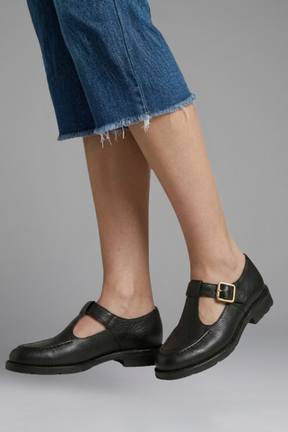 Mujer Orthopaedic Mary Jane Zapatos con T Strap Upper for Everyday Wear
