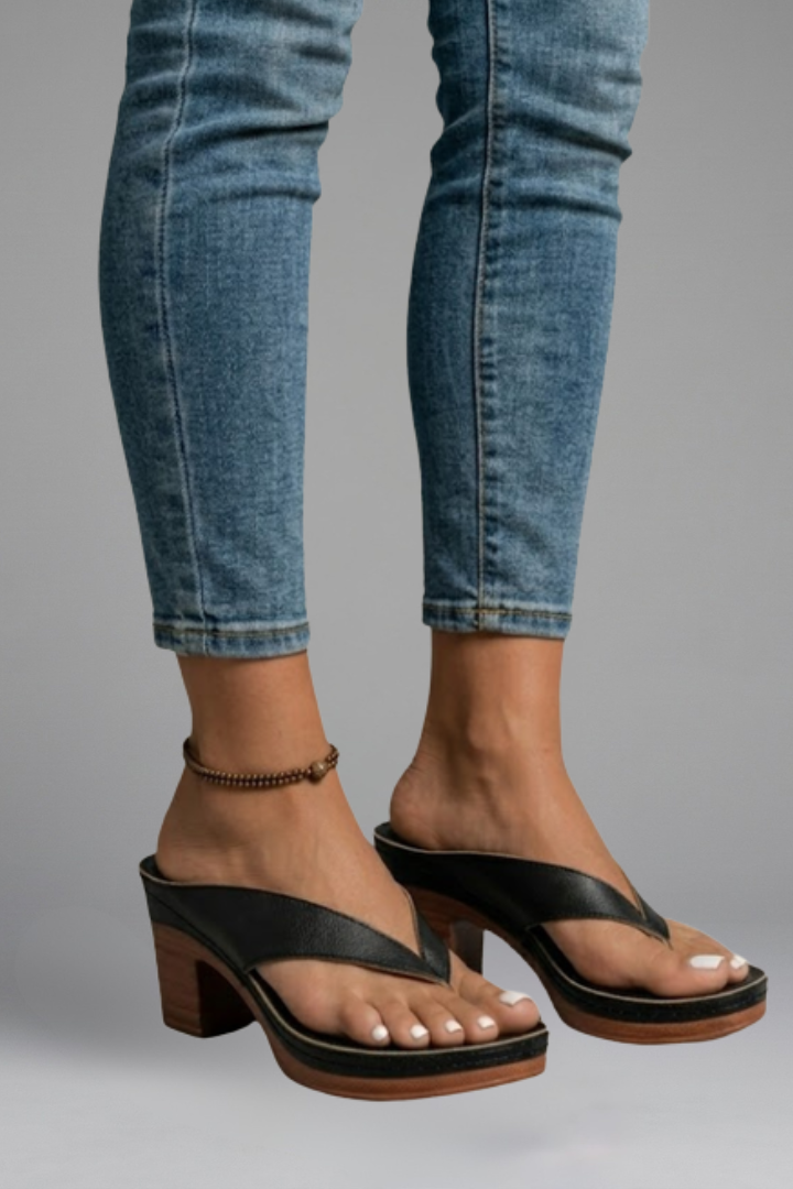 Mujer Orthopaedic Sandalias con Tacón de Bloque for Summer