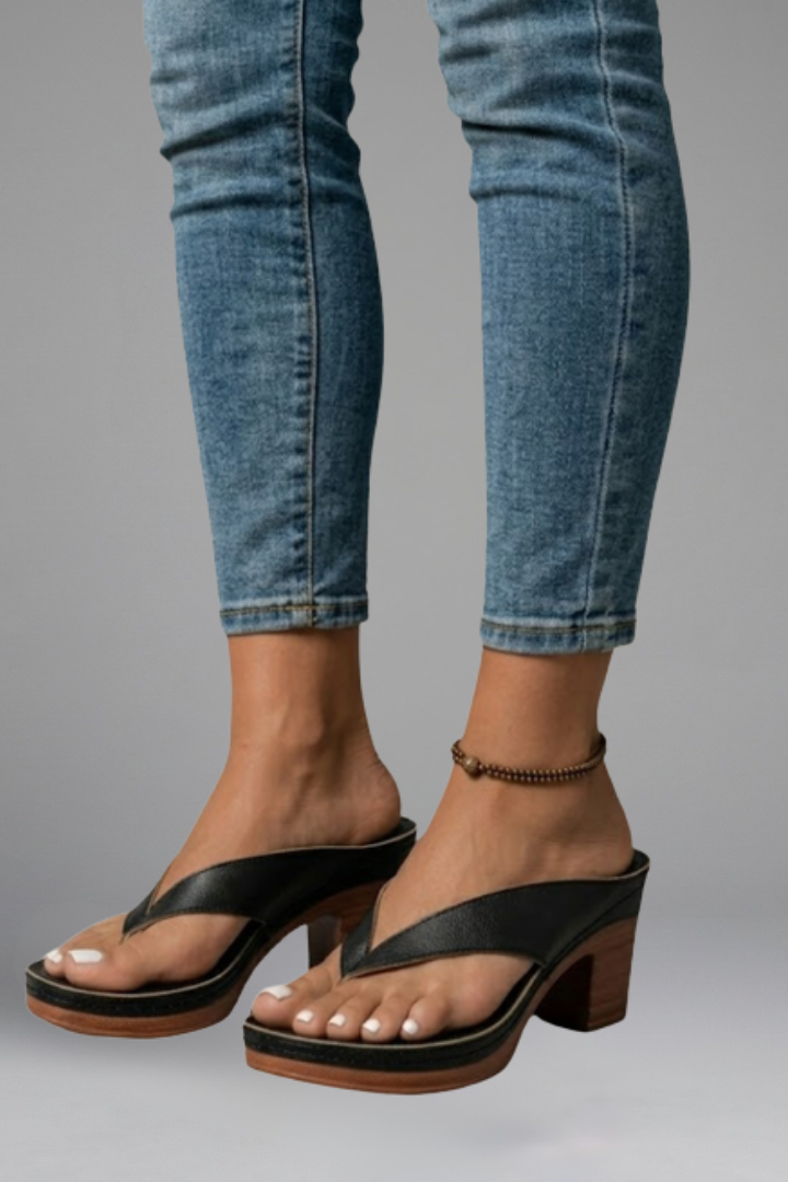 Mujer Orthopaedic Sandalias con Tacón de Bloque for Summer