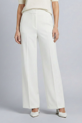 Mujer Palazzo Pantalón con Talle Alto y Pleats